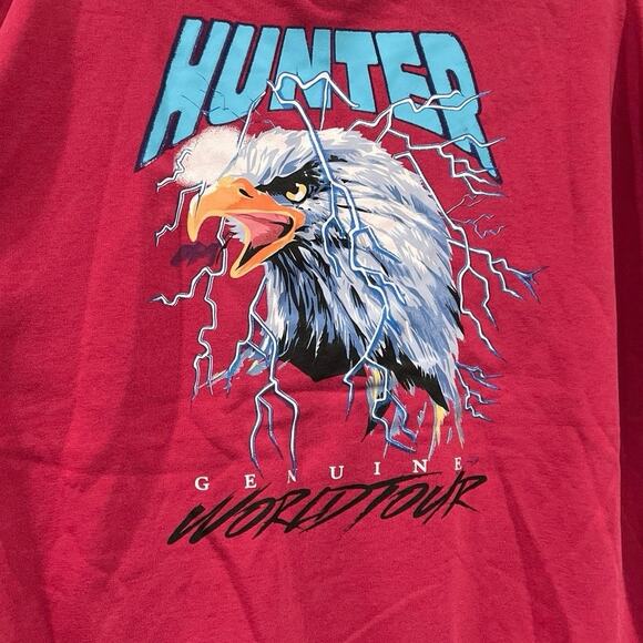 Genuine Authentic Garment World Tour Hunter Eagle Lightening Bolt Hoodie Men 2XL - Picture 1 of 6